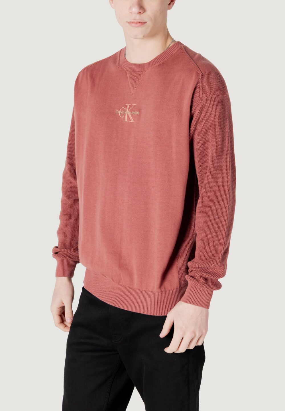 Maglione Calvin Klein Jeans monologo Ruggine - Foto 3