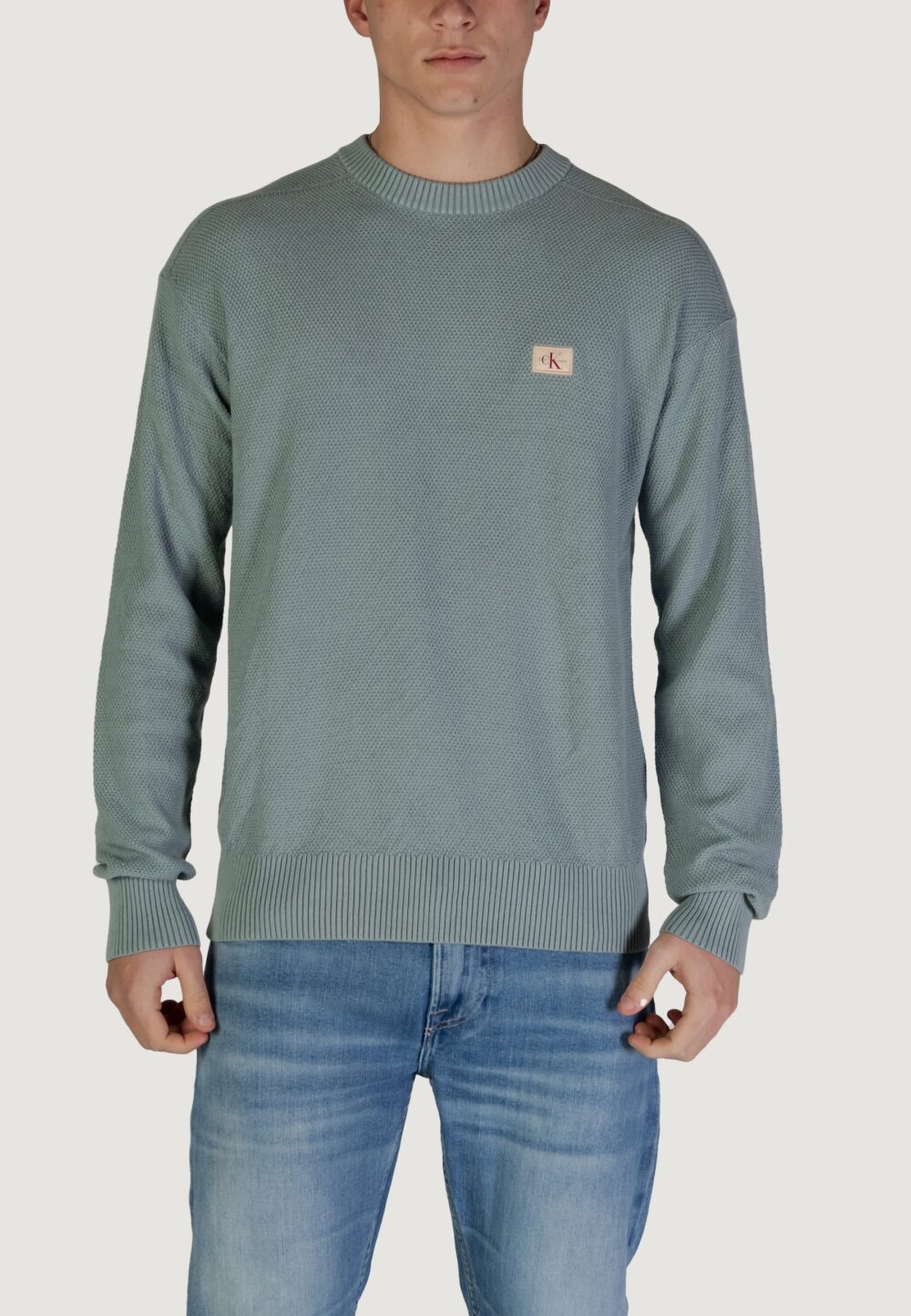 Maglione Calvin Klein Jeans casual texture Verde - Foto 1