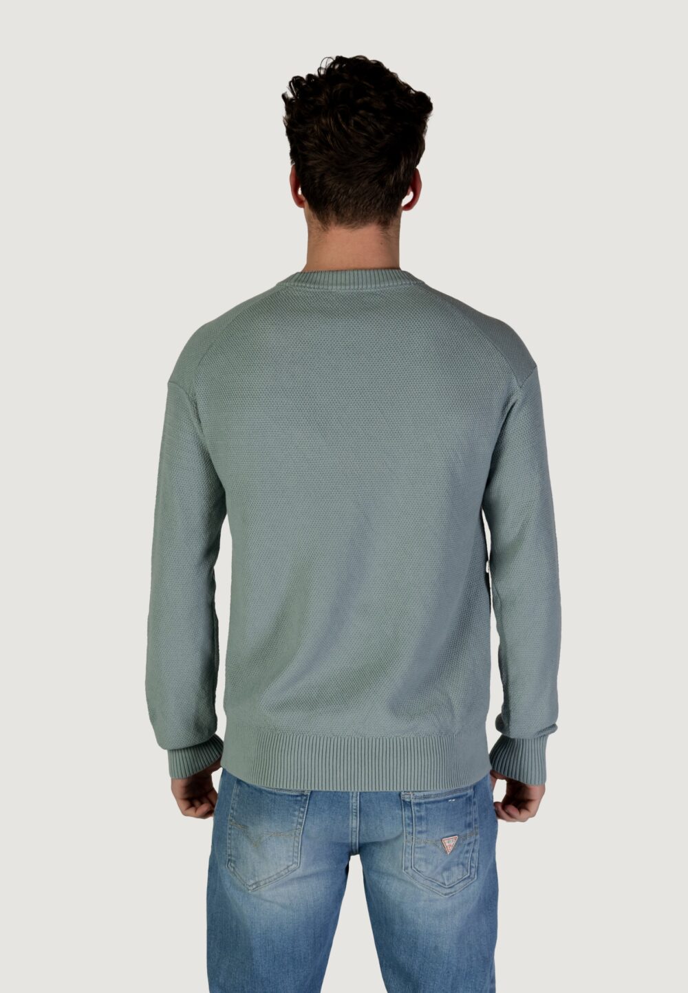 Maglione Calvin Klein Jeans casual texture Verde - Foto 4