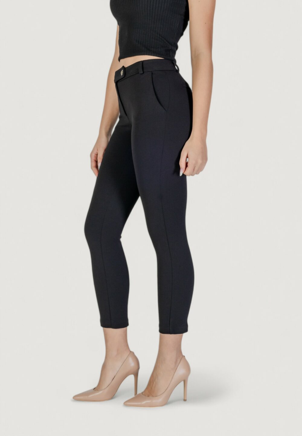 Pantaloni a sigaretta Rinascimento Nero - Foto 2