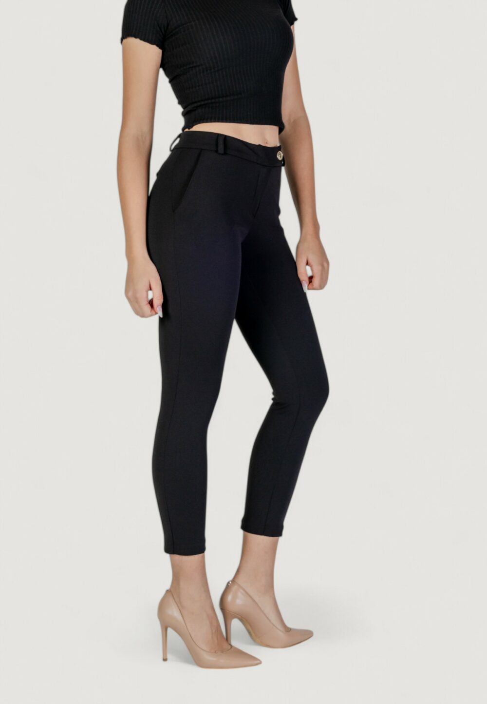 Pantaloni a sigaretta Rinascimento Nero - Foto 3