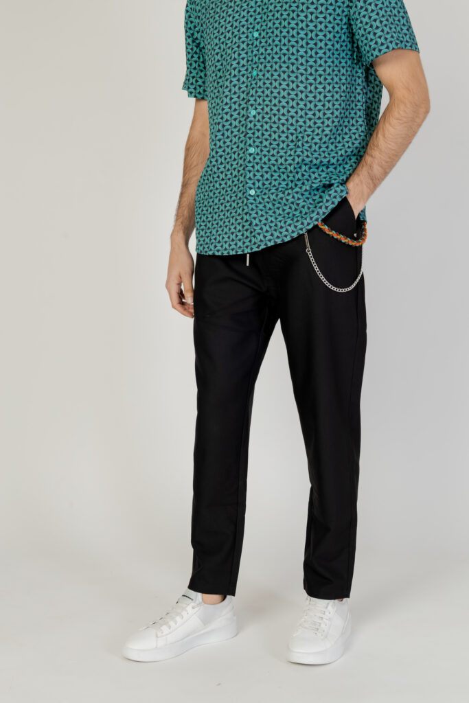 Pantaloni con cavallo basso Gianni Lupo  Nero