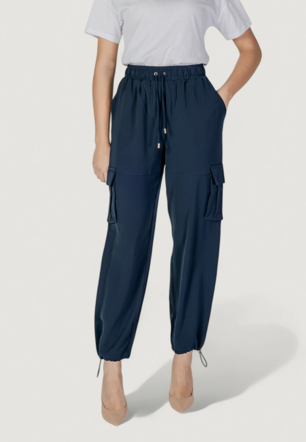 Pantaloni regular Liu-Jo ecs tess. navetta lungo Blu - Foto 1