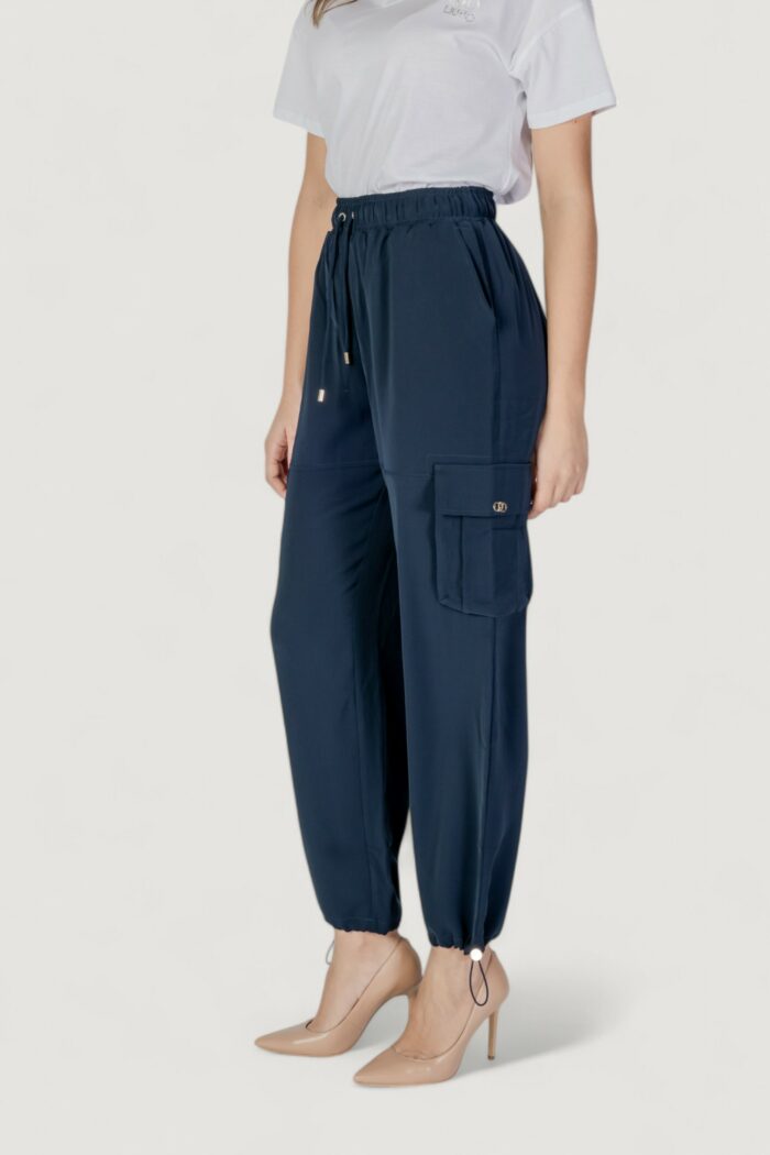 Pantaloni regular Liu-Jo ecs tess. navetta lungo Blu