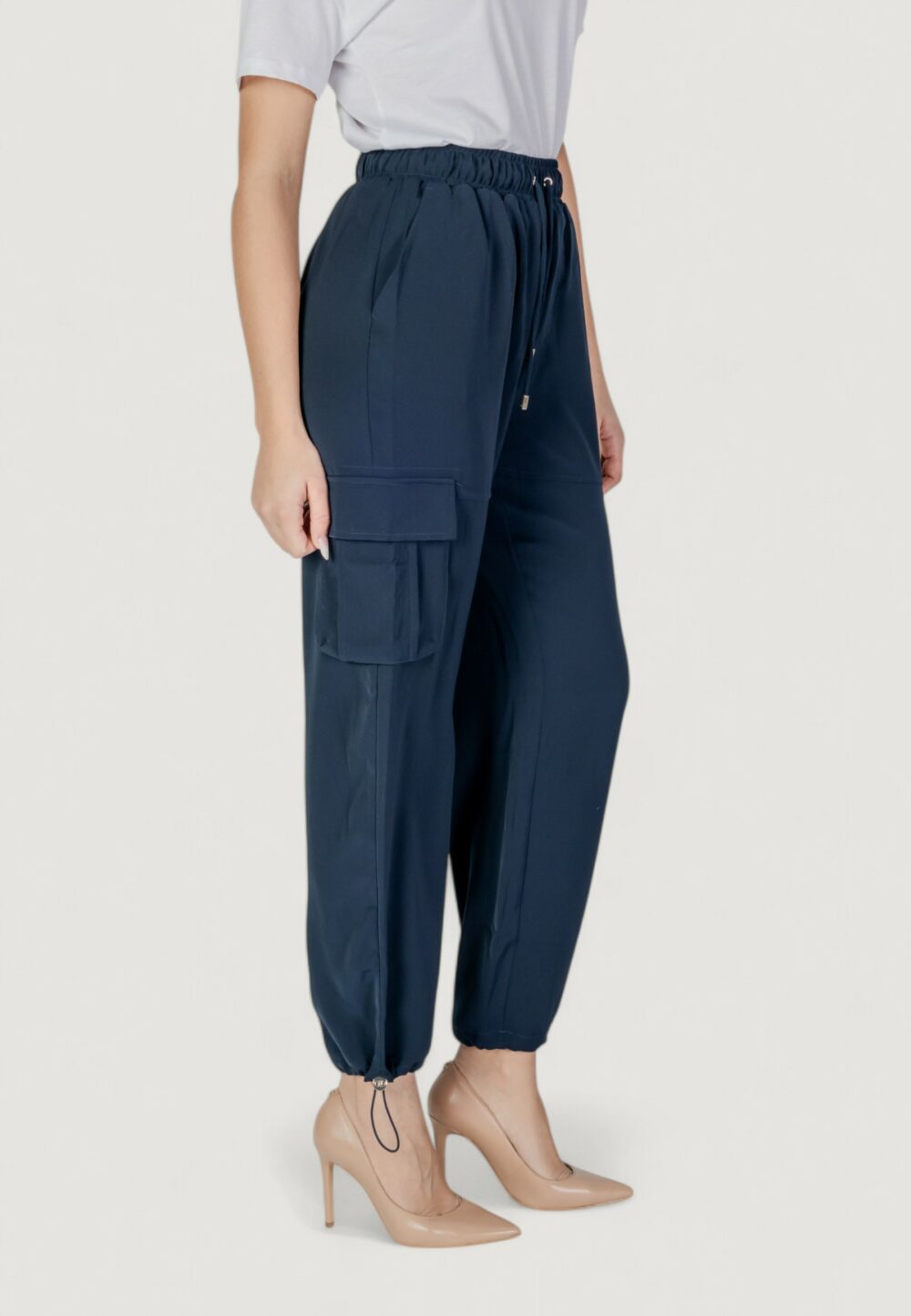 Pantaloni regular Liu-Jo ecs tess. navetta lungo Blu - Foto 3