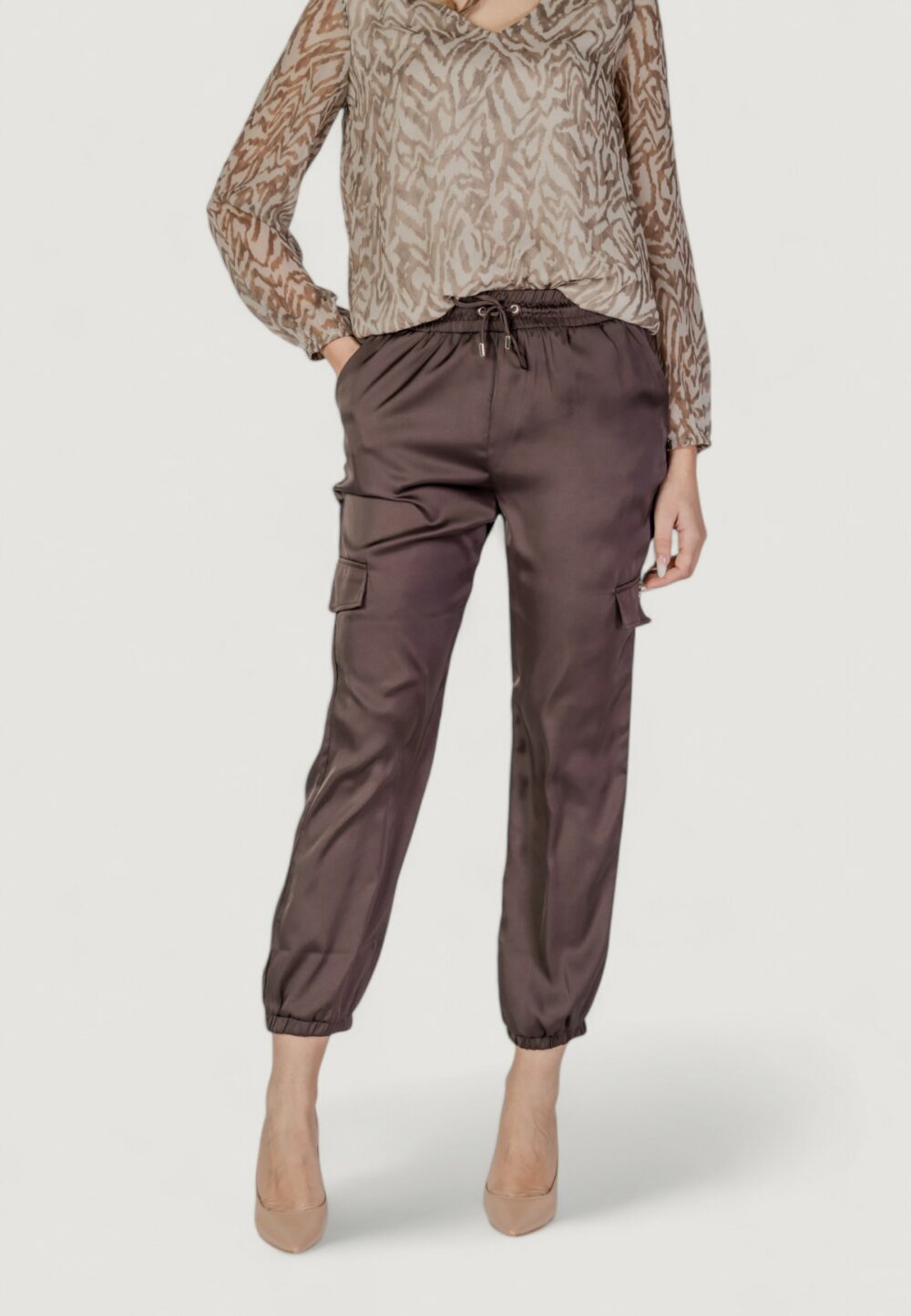 Pantaloni regular Liu-Jo ecs ts tpotf lungo Marrone - Foto 1