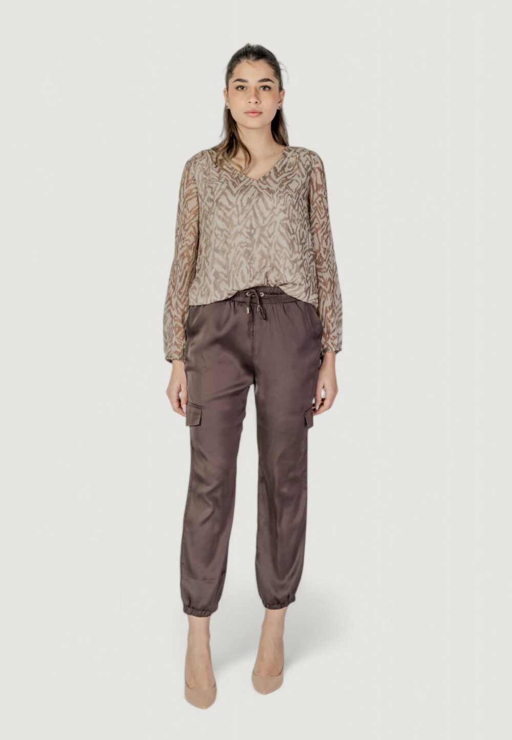 Pantaloni regular Liu-Jo ecs ts tpotf lungo Marrone - Foto 6