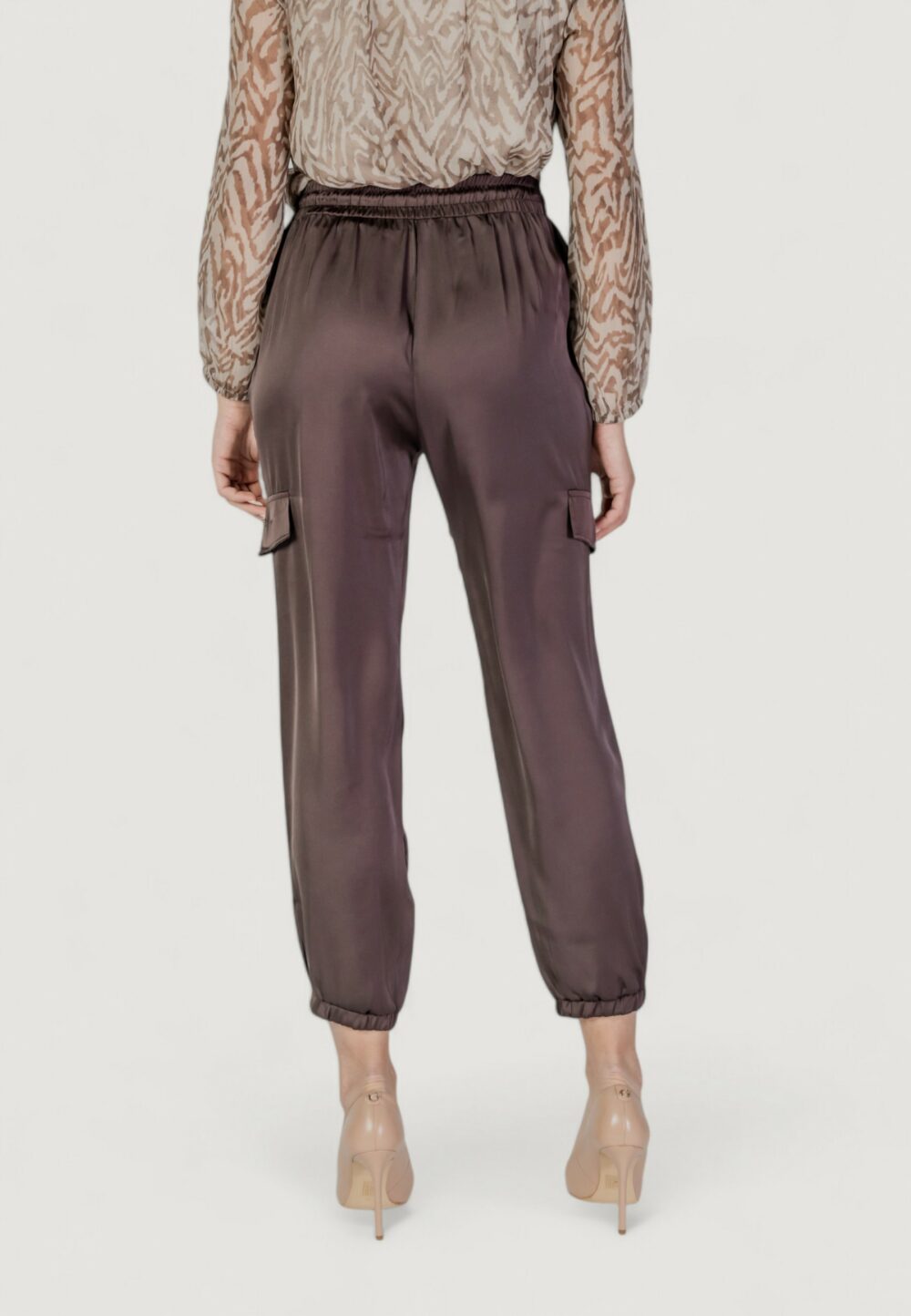 Pantaloni regular Liu-Jo ecs ts tpotf lungo Marrone - Foto 4