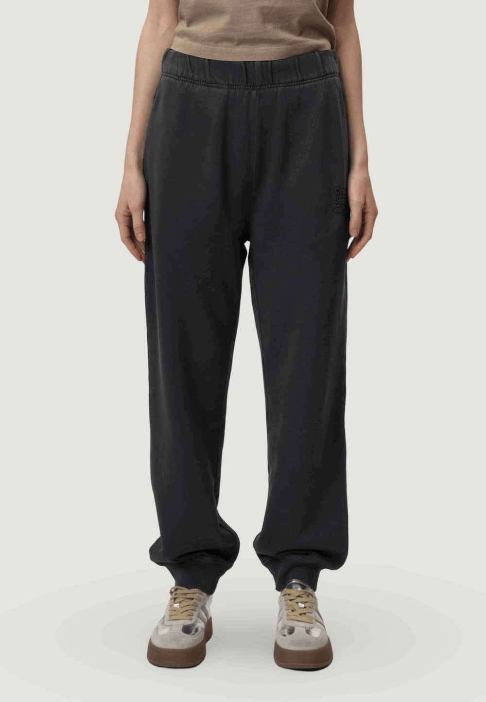 Pantaloni sportivi Calvin Klein Jeans washed puff print jo Grigio Scuro - Foto 1