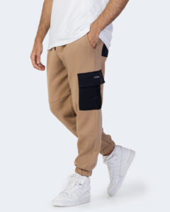 Pantaloni sportivi Hydra Clothing con patch Beige scuro - Foto 1