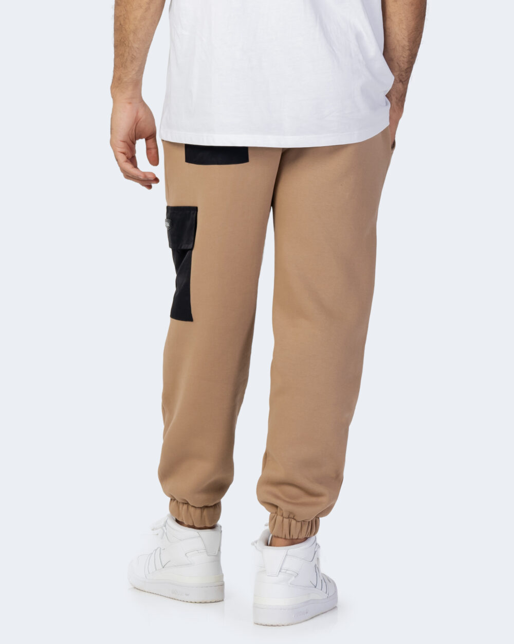 Pantaloni sportivi Hydra Clothing con patch Beige scuro - Foto 6