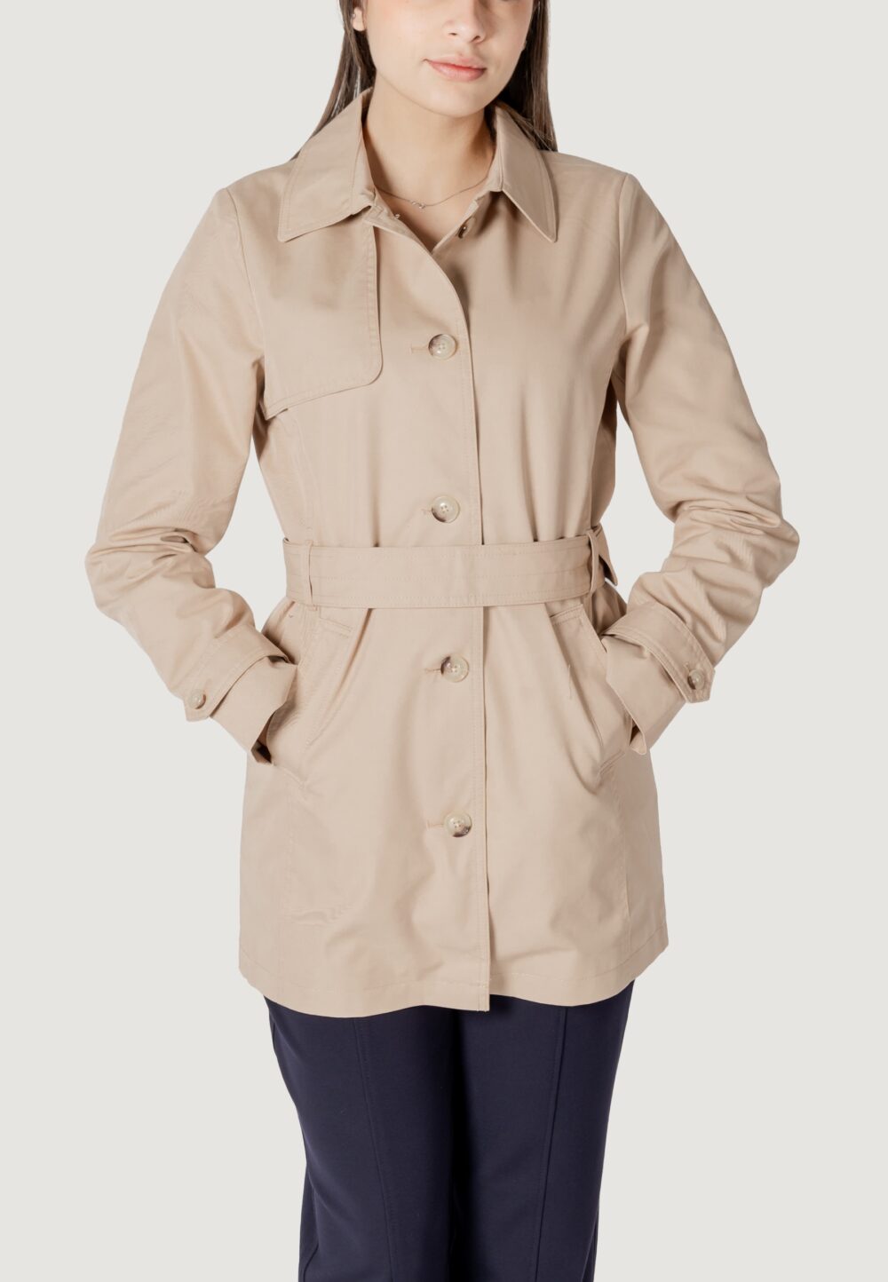 Trench Street One mid lenght trenchcoat Beige - Foto 1