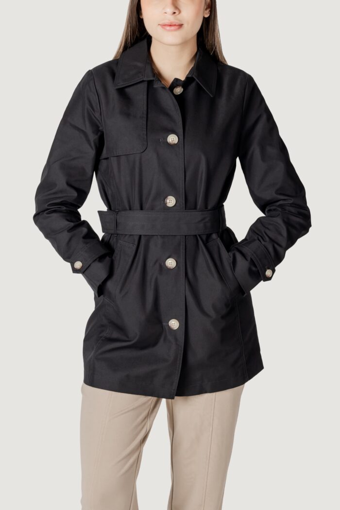 Trench Street One mid lenght trenchcoat Nero