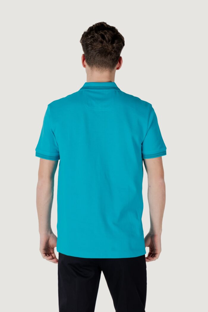 Polo manica corta Boss 10241663 Celeste