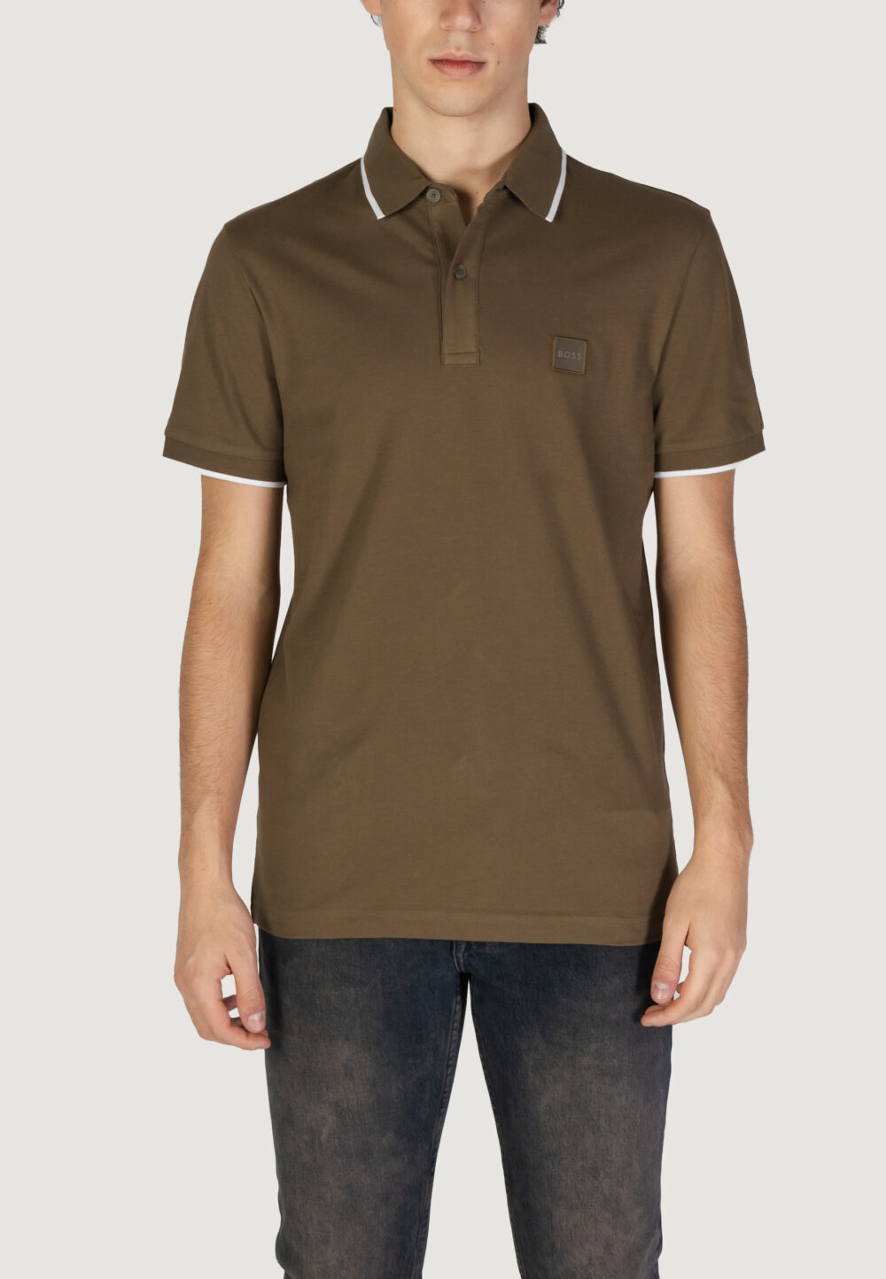 Polo manica corta Boss passertip 10256683 01 Verde - Foto 1