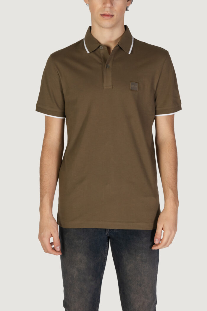 Polo manica corta Boss passertip 10256683 01 Verde