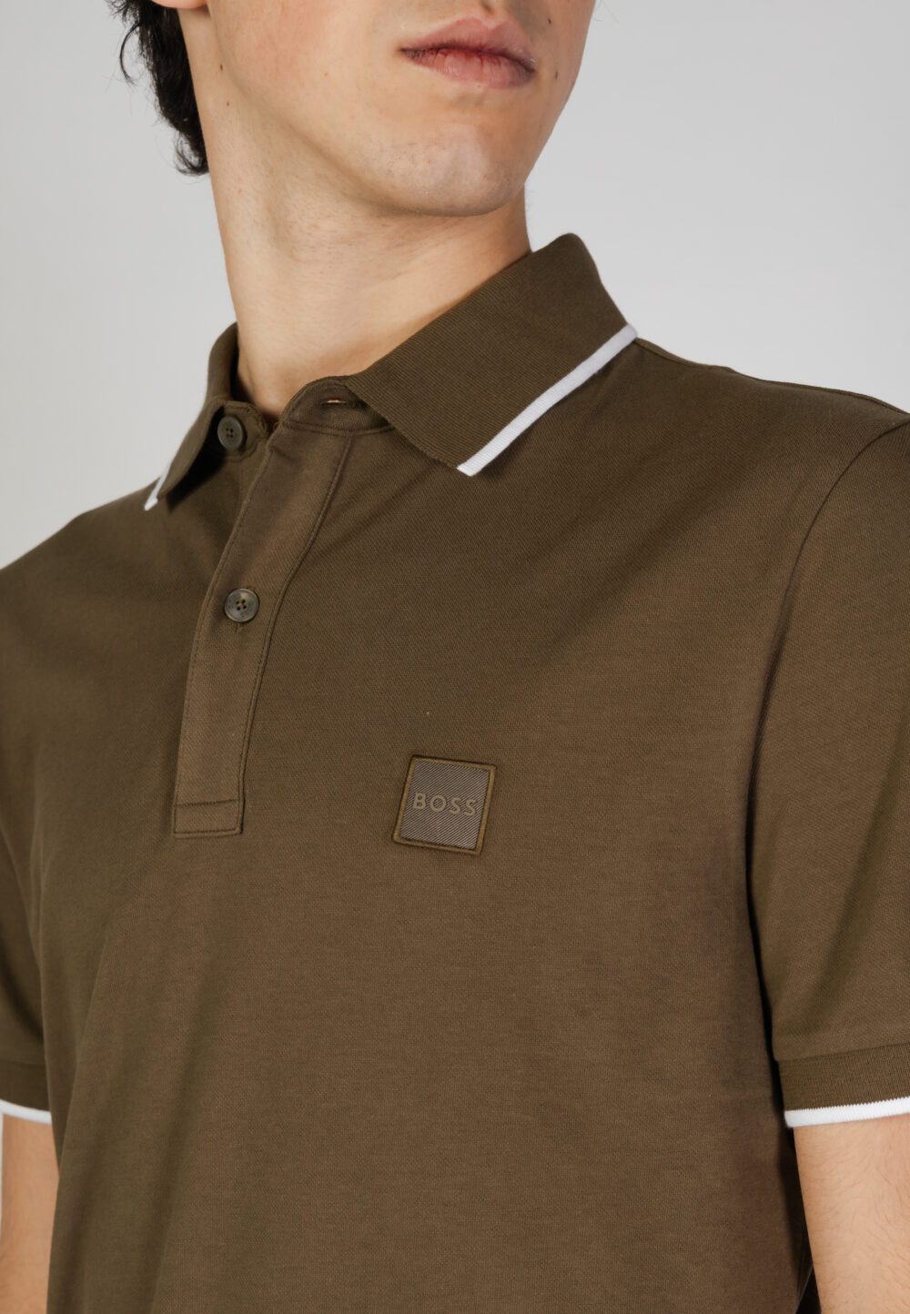 Polo manica corta Boss passertip 10256683 01 Verde - Foto 5