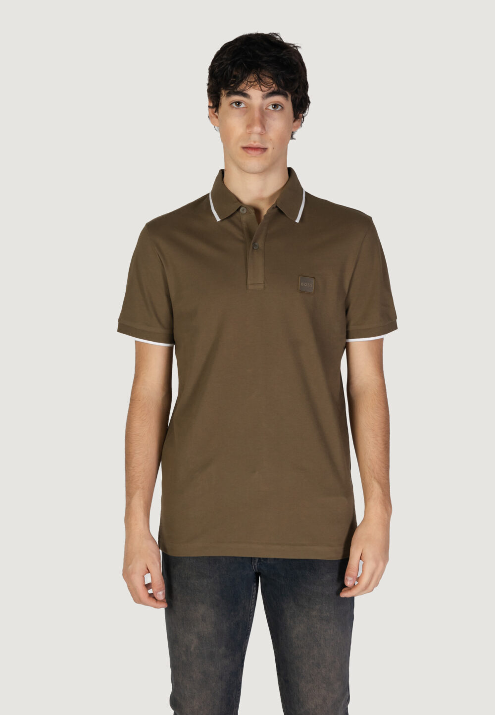 Polo manica corta Boss passertip 10256683 01 Verde - Foto 6