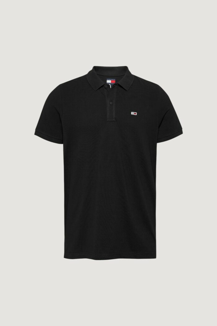 Polo manica corta Tommy Hilfiger Jeans tjm placket Nero