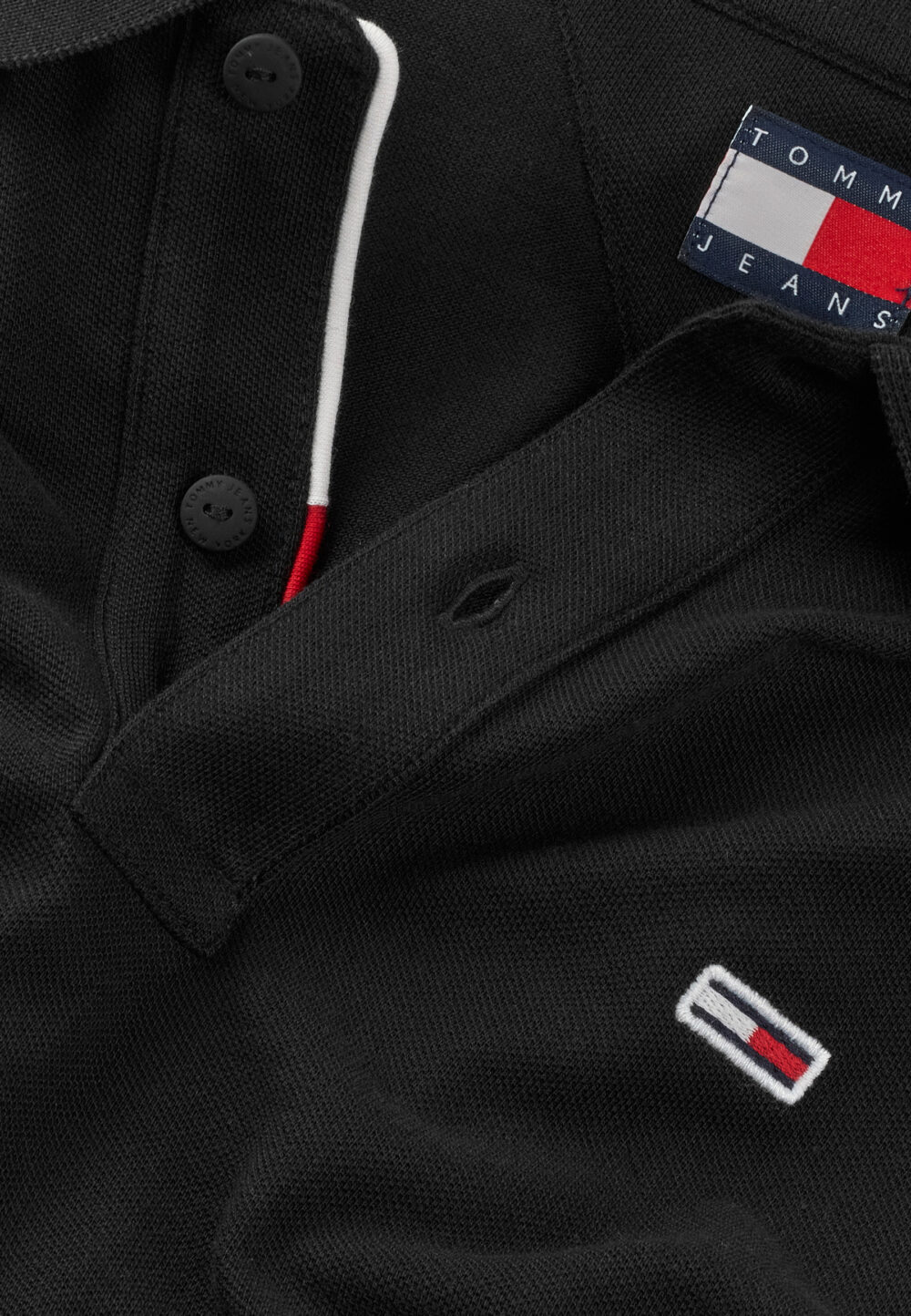 Polo manica corta Tommy Hilfiger Jeans tjm placket Nero - Foto 3