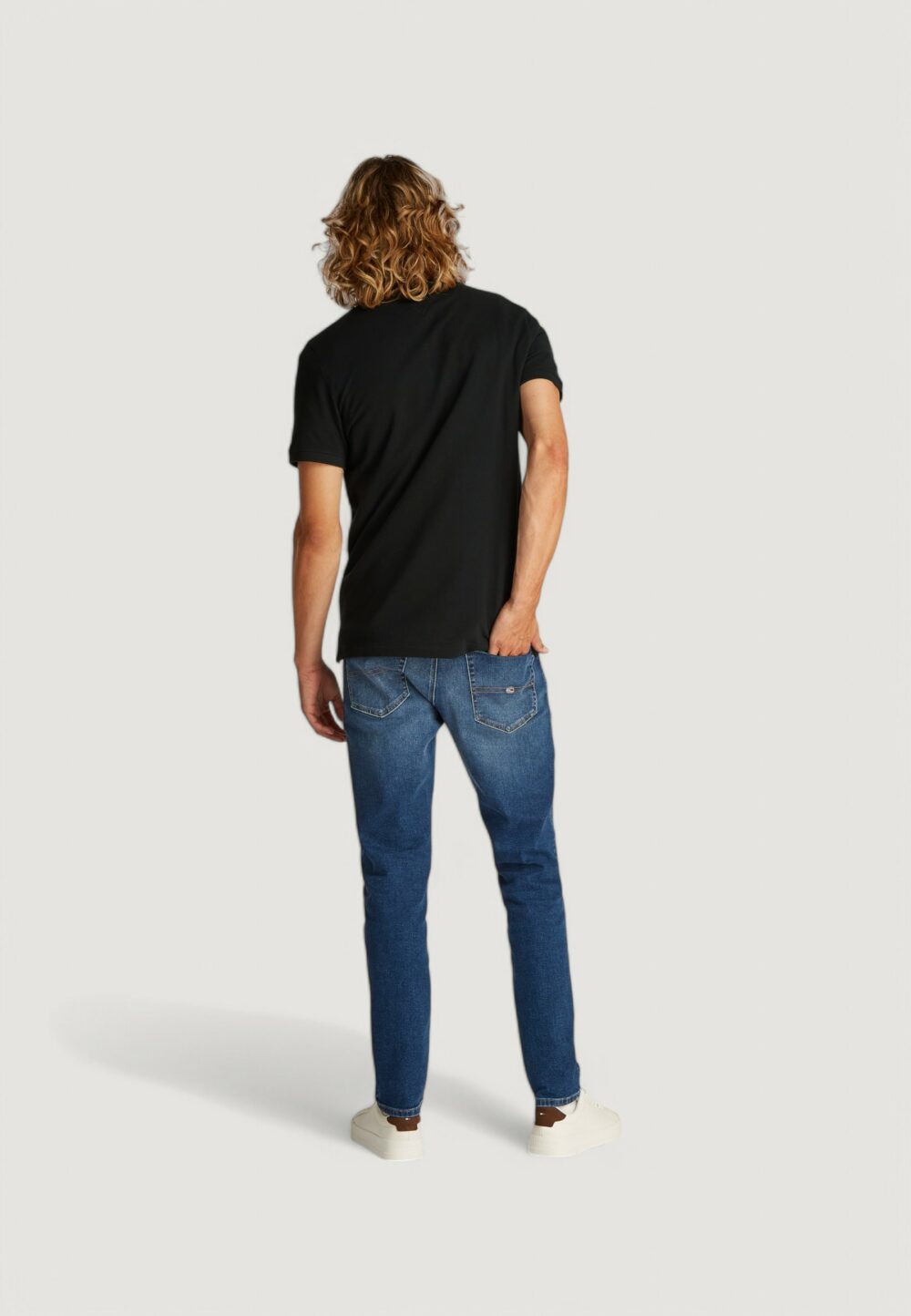 Polo manica corta Tommy Hilfiger Jeans tjm placket Nero - Foto 6