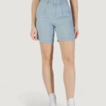 Shorts Only onlcharis life mw long short cc wvn Denim chiaro - Foto 1
