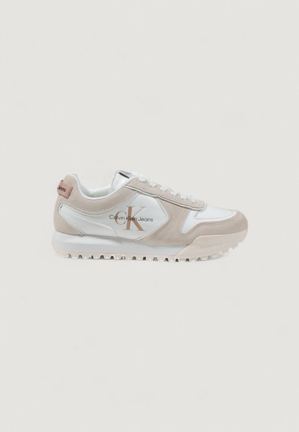 Sneakers Calvin Klein Jeans toothy runner irregular Bianco - Foto 1