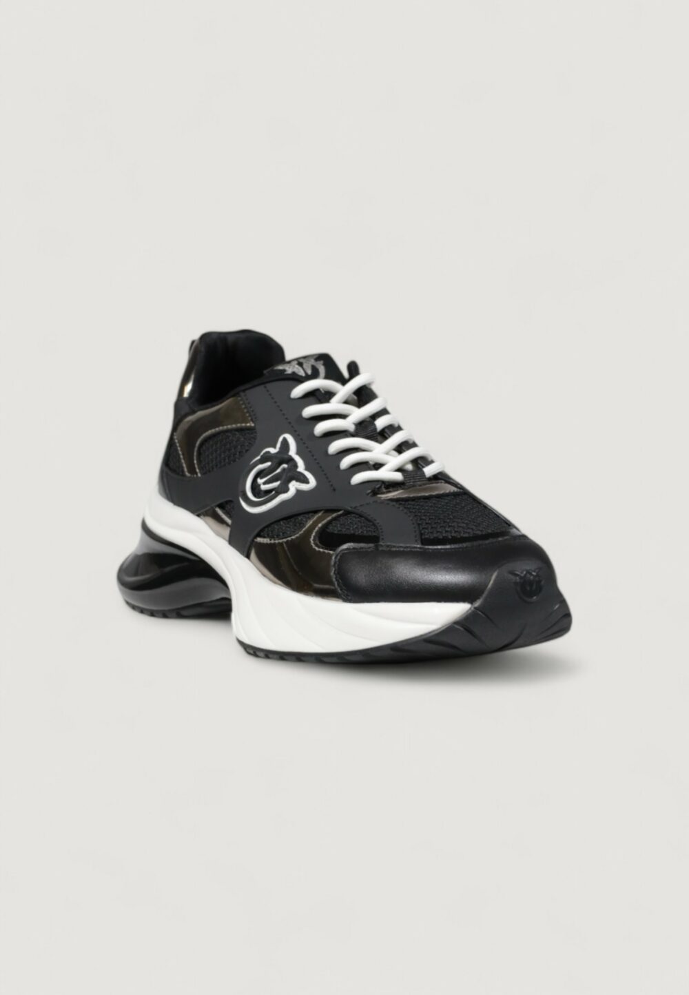 Sneakers Pinko ariel 15 - spreading/mesh/mirror Nero - Foto 2