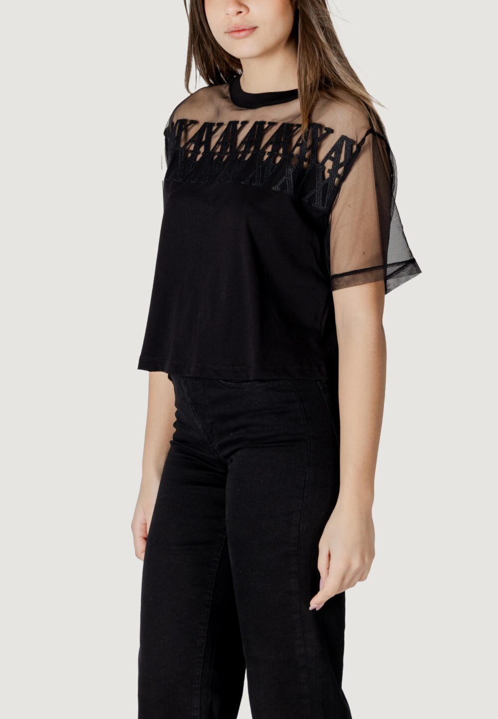 T-shirt Armani Exchange Nero - Foto 2