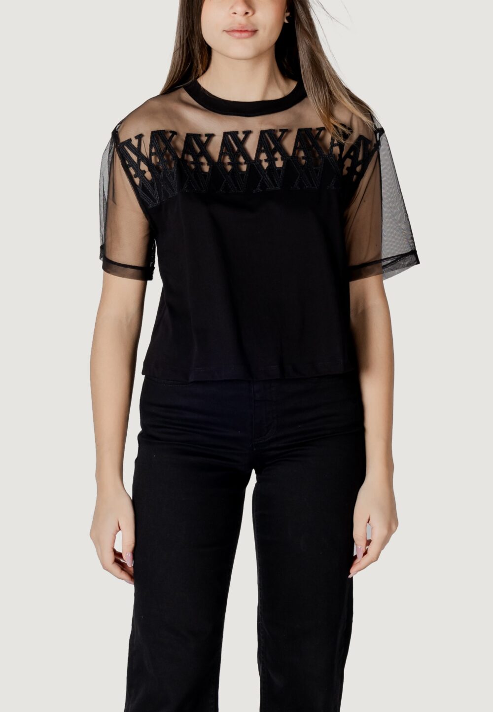 T-shirt Armani Exchange Nero - Foto 3