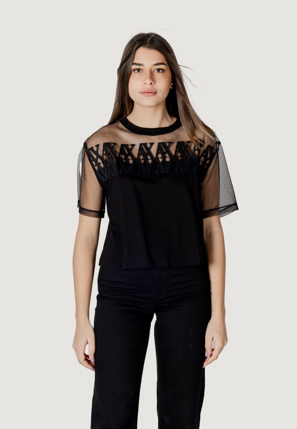 T-shirt Armani Exchange Nero - Foto 6