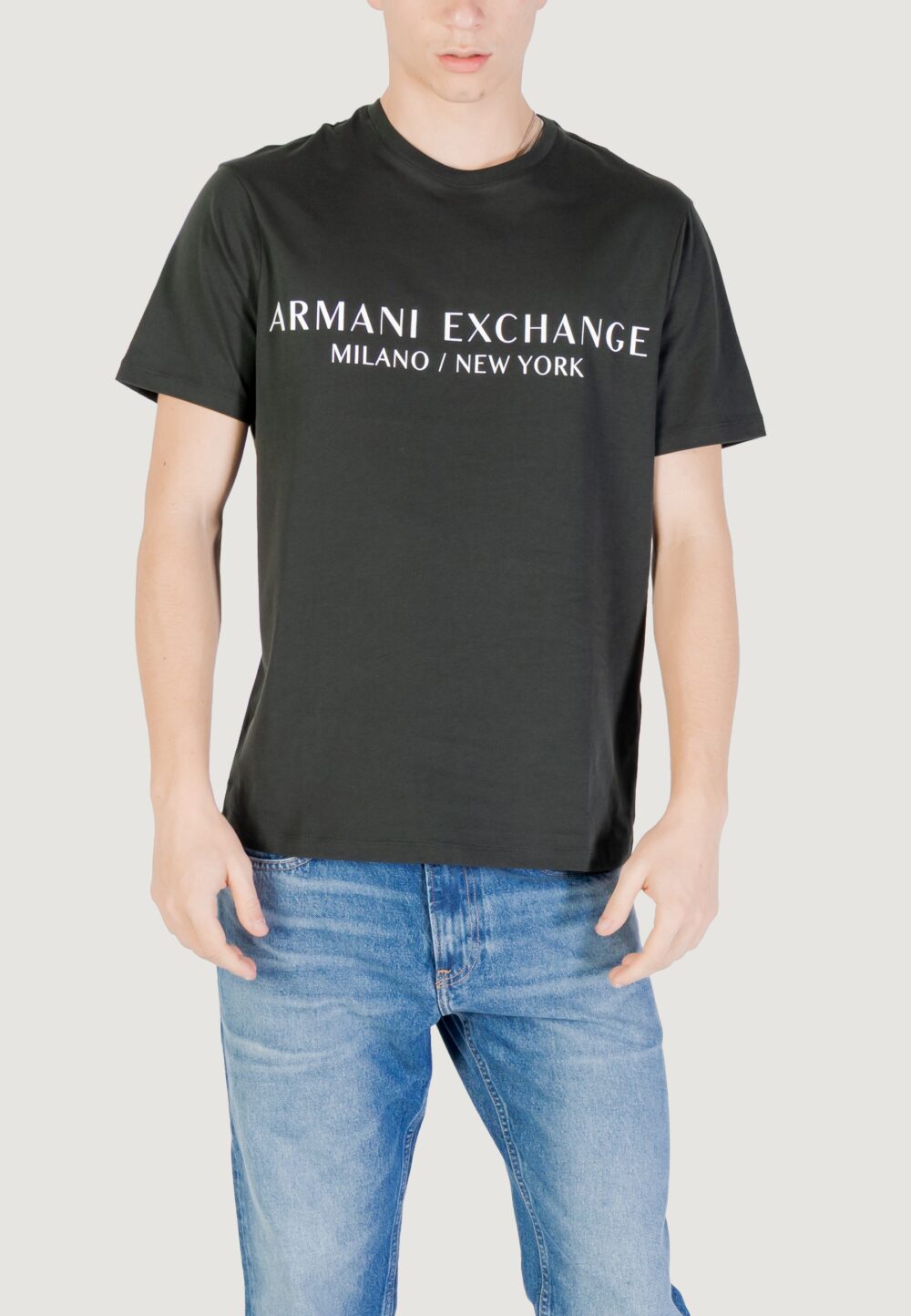 T-shirt Armani Exchange Verde Scuro - Foto 1
