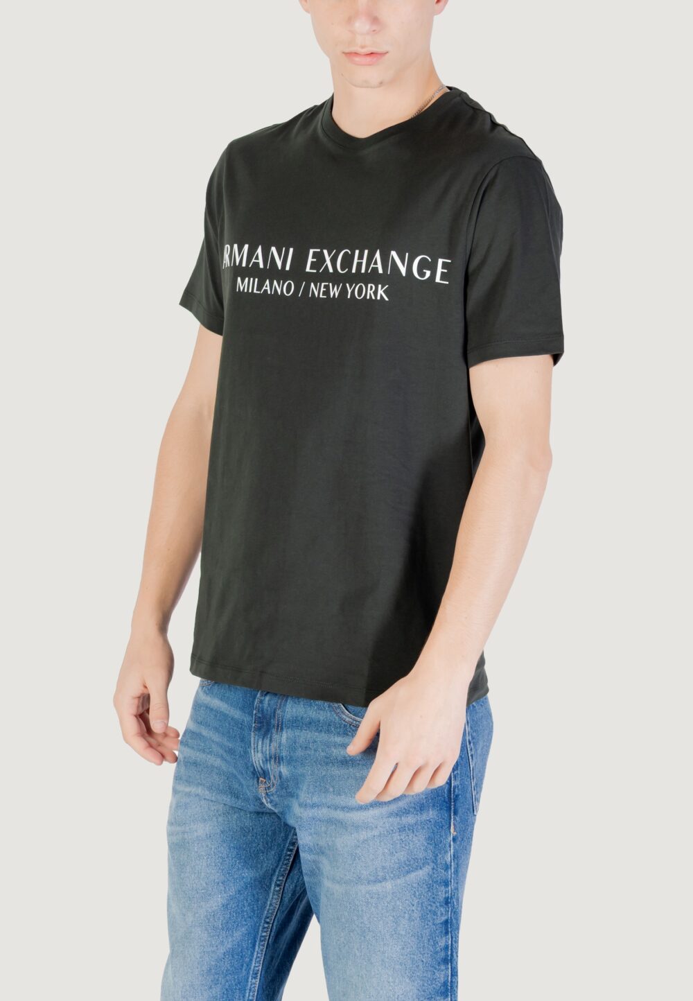 T-shirt Armani Exchange Verde Scuro - Foto 4