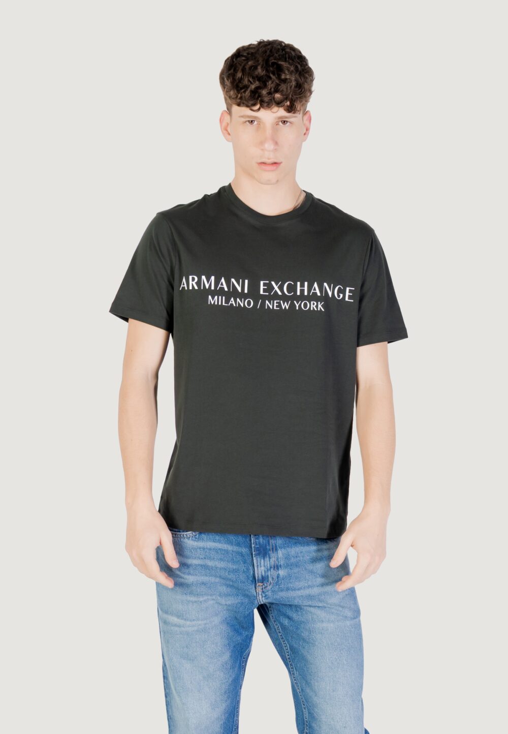 T-shirt Armani Exchange Verde Scuro - Foto 6