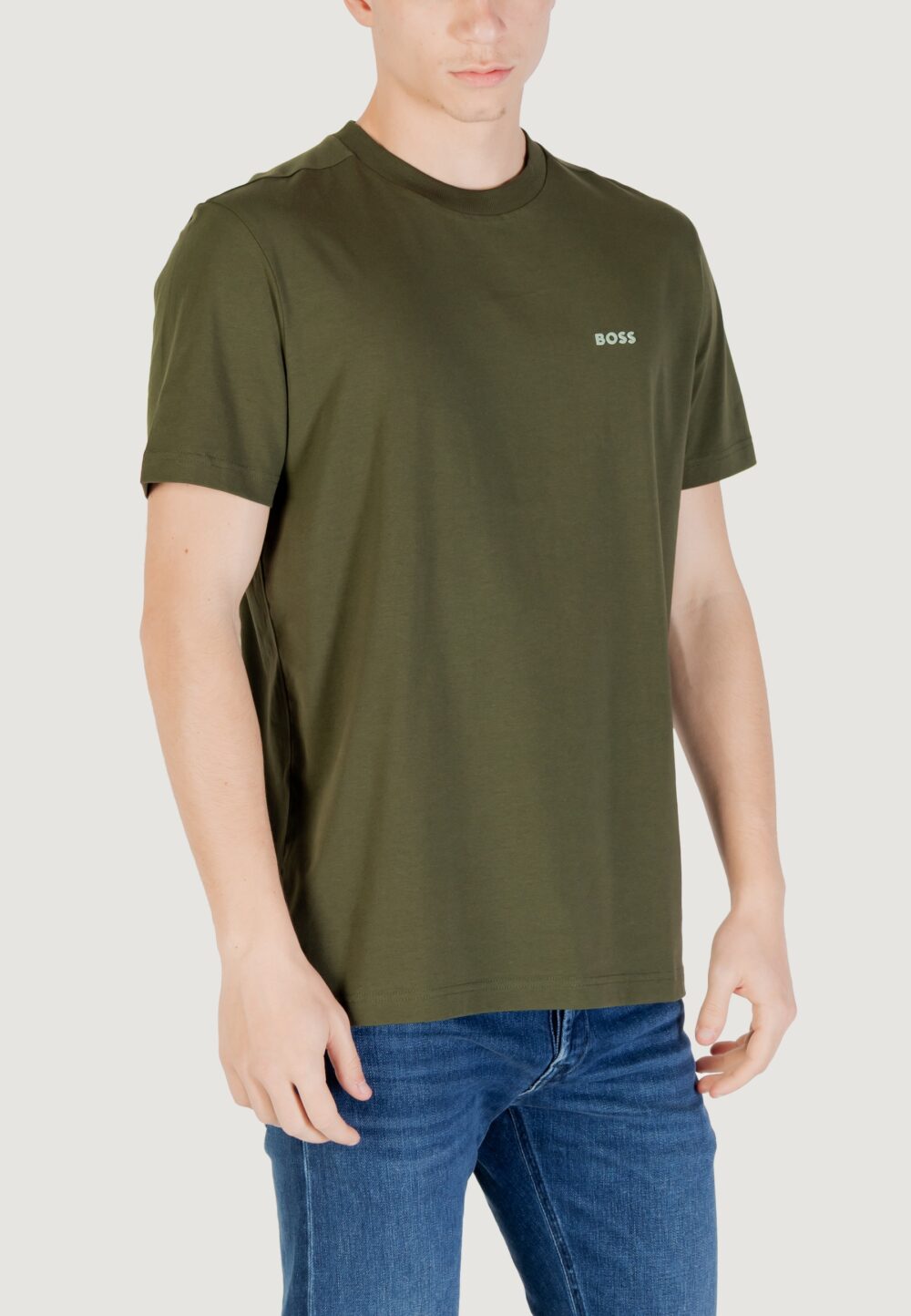 T-shirt Boss tee 10256064 01 Verde - Foto 3
