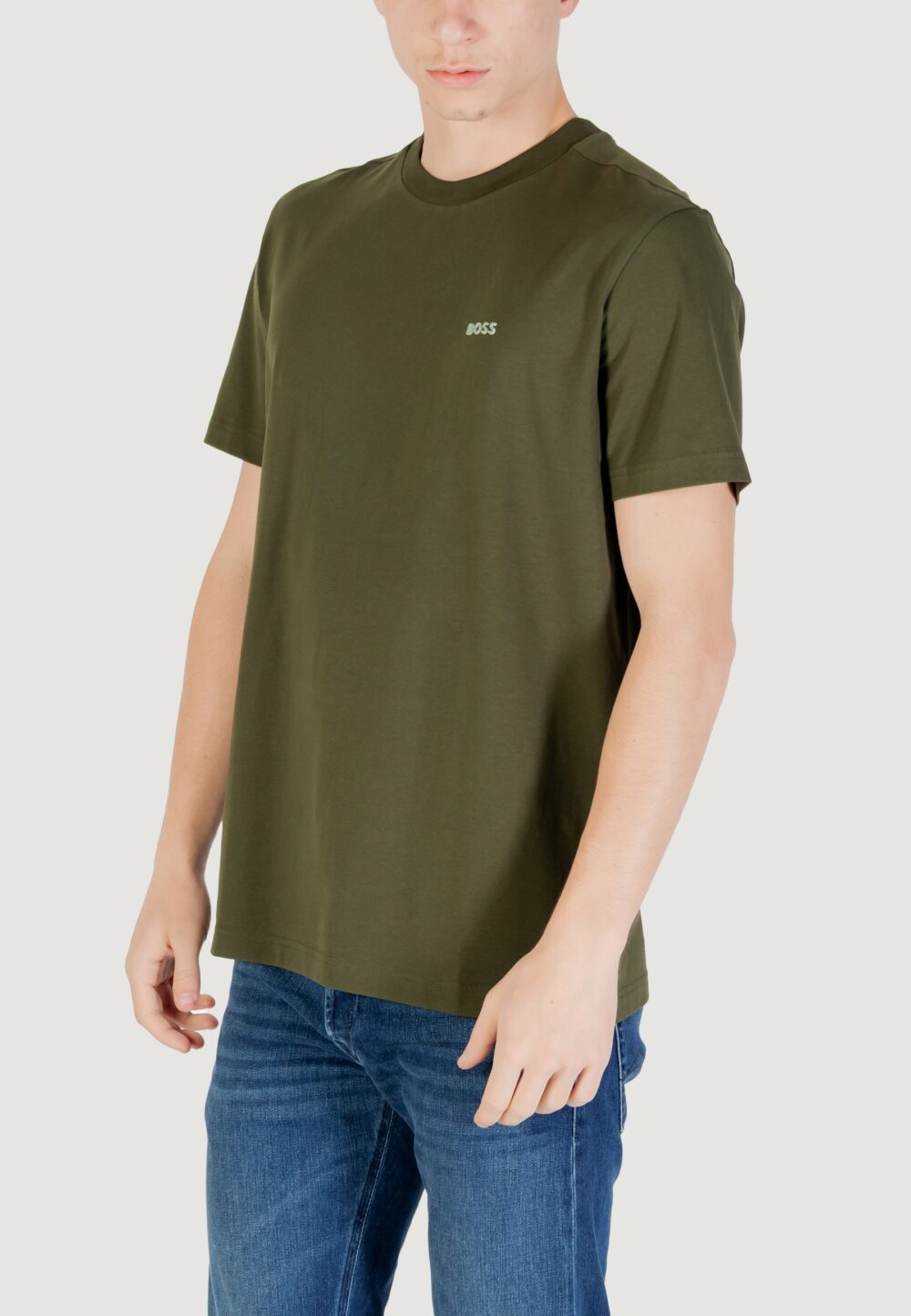T-shirt Boss tee 10256064 01 Verde - Foto 4