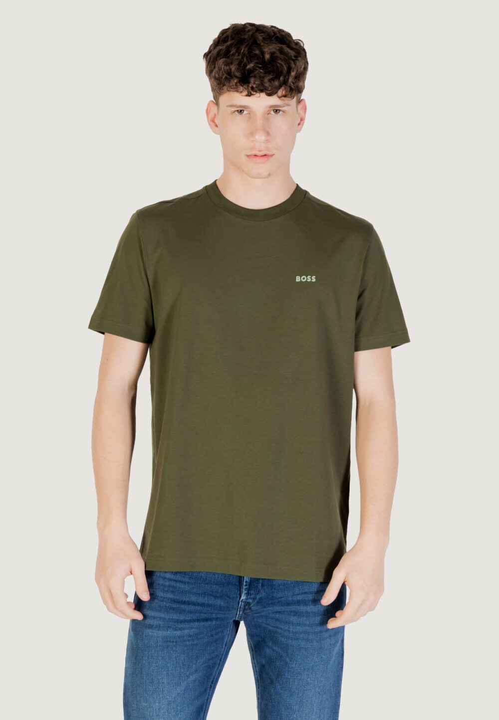 T-shirt Boss tee 10256064 01 Verde - Foto 6