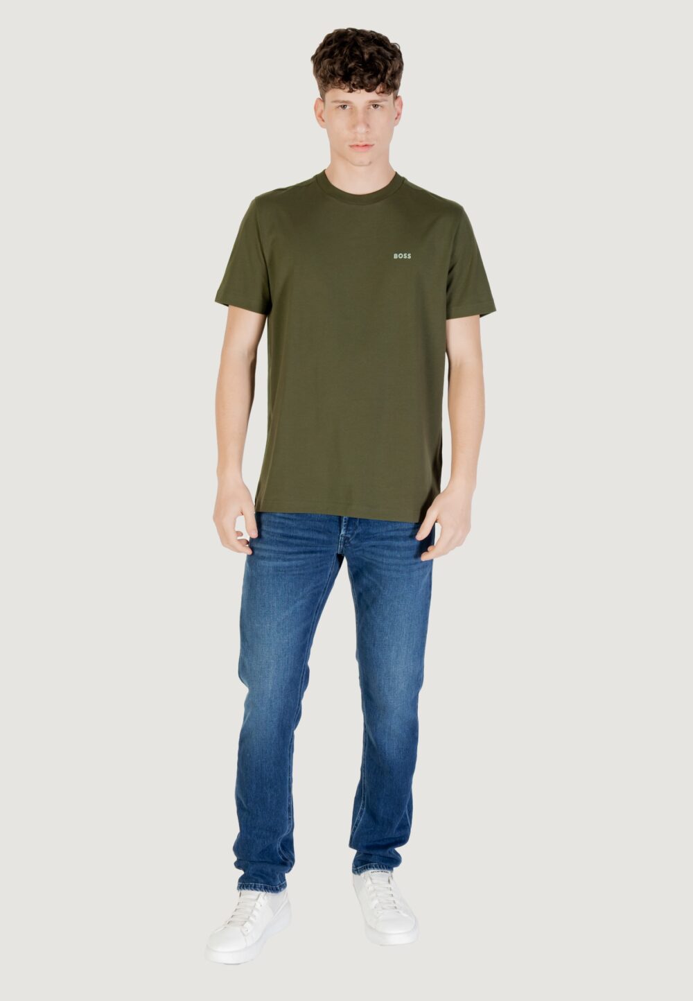 T-shirt Boss tee 10256064 01 Verde - Foto 7