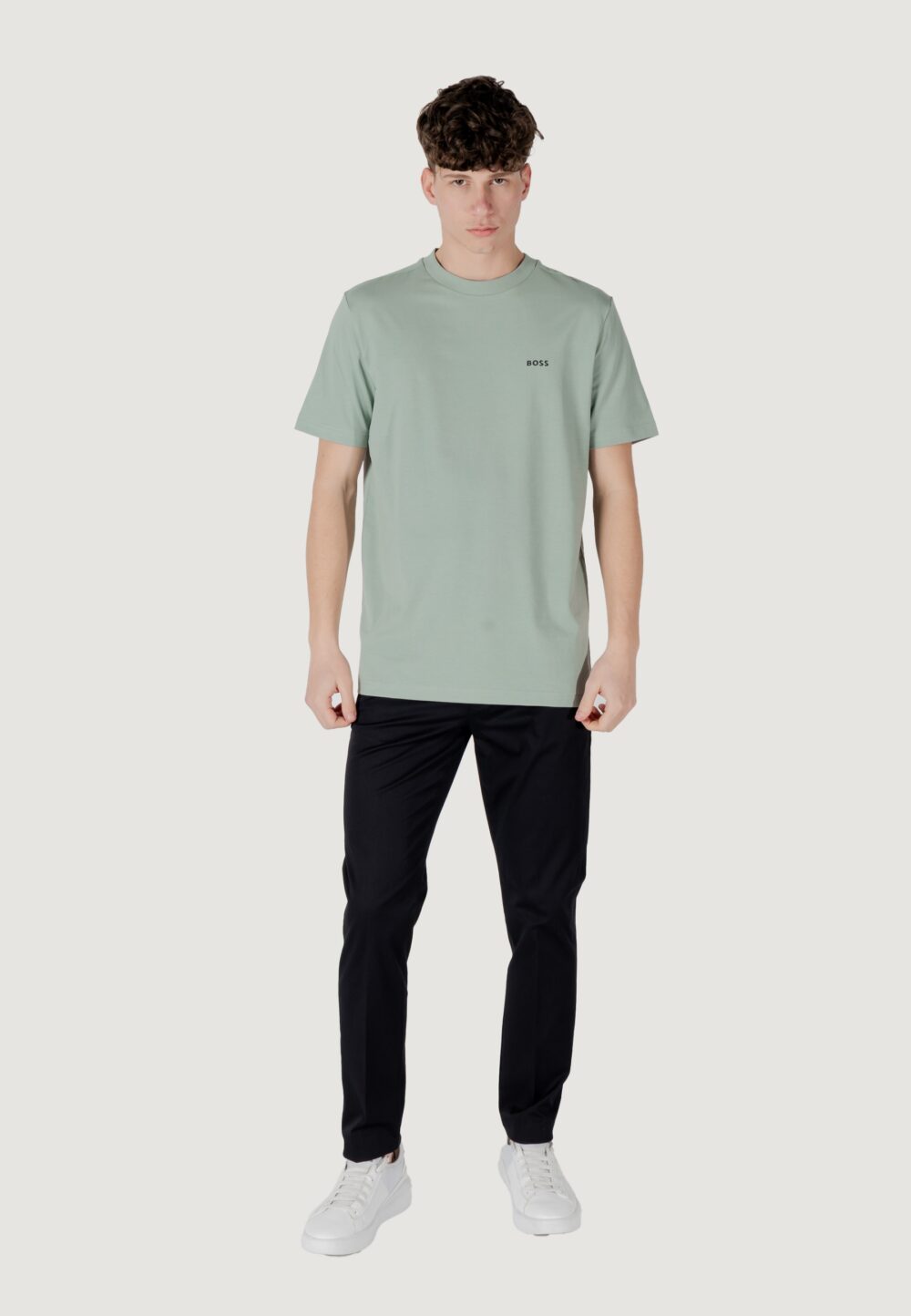T-shirt Boss tee 10256064 01 VERDE SALVIA - Foto 6