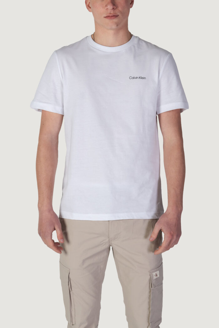 T-shirt Calvin Klein cp-linear box logo Bianco