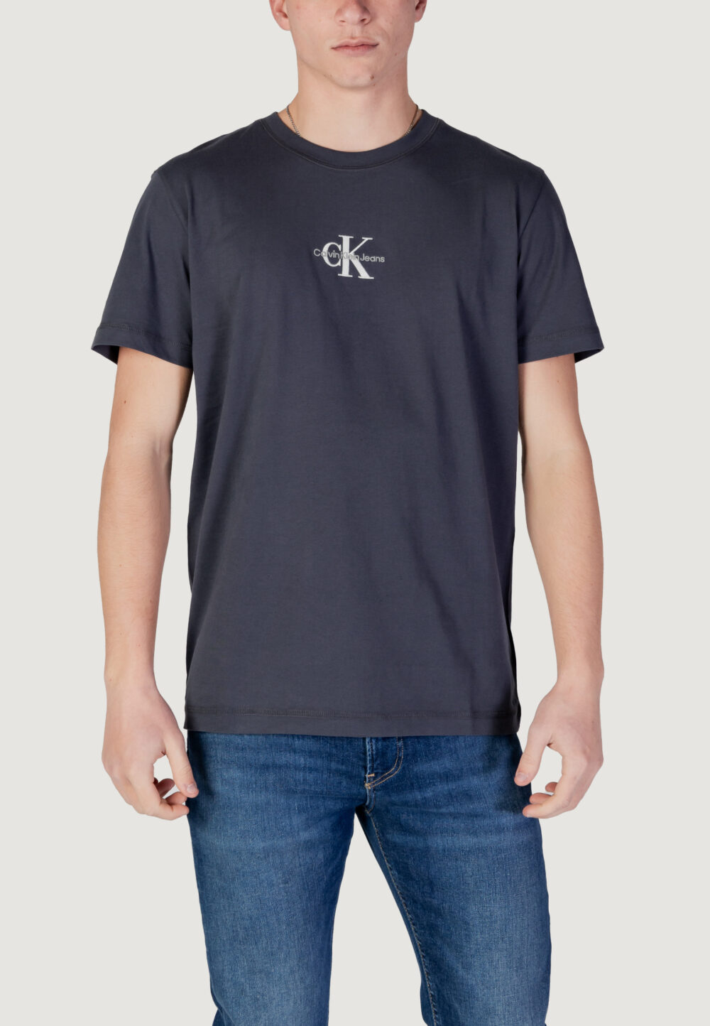 T-shirt Calvin Klein Jeans monologo tee Antracite - Foto 1