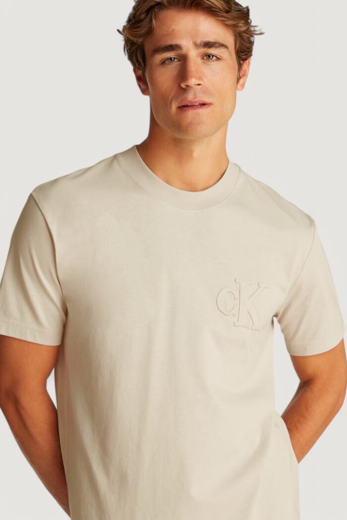 T-shirt Calvin Klein Jeans ck applique tee Beige