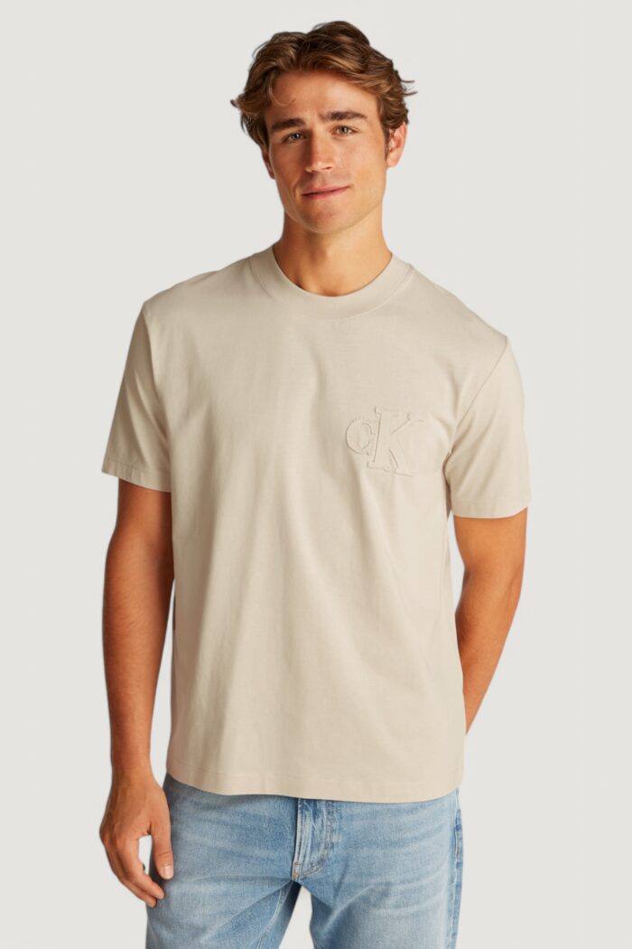 T-shirt Calvin Klein Jeans ck applique tee Beige