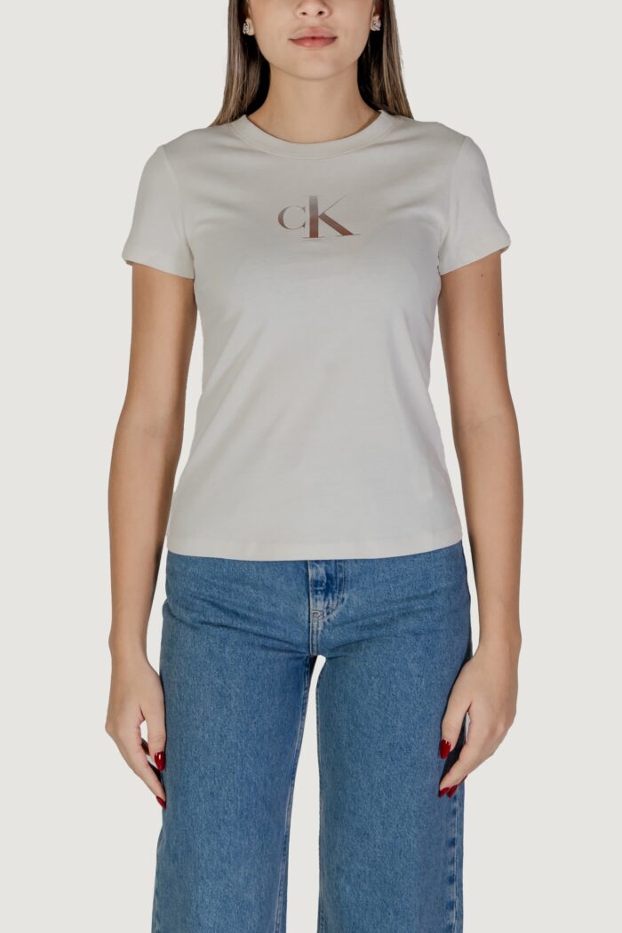 T-shirt Calvin Klein Jeans gradient ck tee Beige