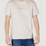 T-shirt Calvin Klein Jeans minimal logo tee Beige chiaro - Foto 1