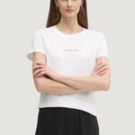 T-shirt Calvin Klein Jeans gradient monologo Bianco - Foto 1