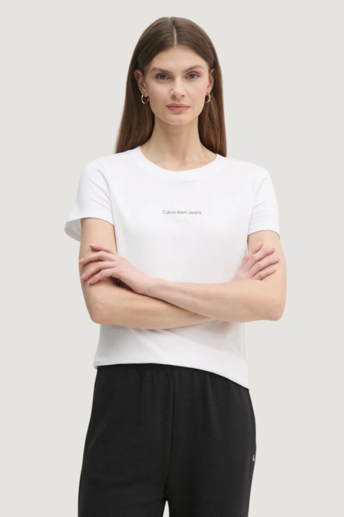 T-shirt Calvin Klein Jeans gradient monologo Bianco