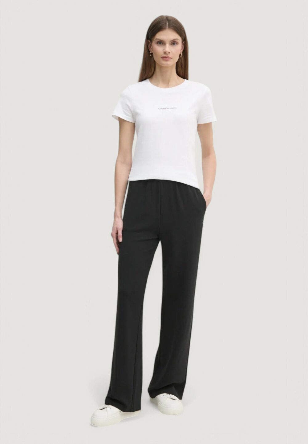 T-shirt Calvin Klein Jeans gradient monologo Bianco - Foto 2