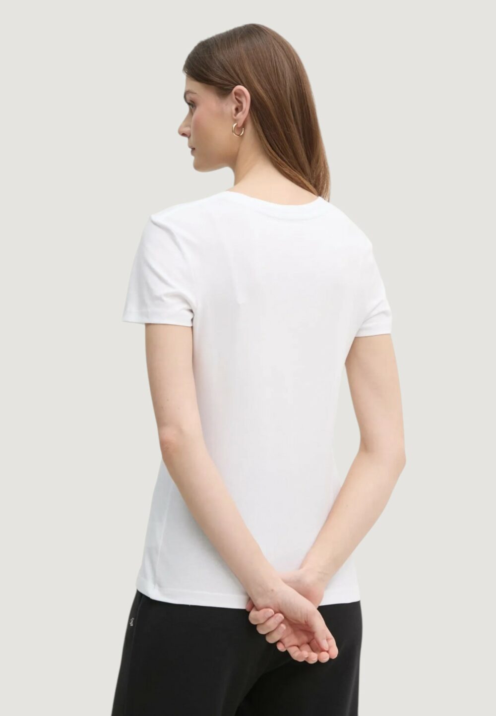 T-shirt Calvin Klein Jeans gradient monologo Bianco - Foto 3