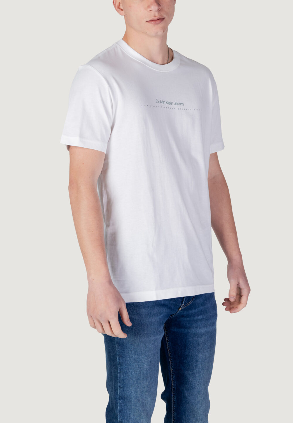 T-shirt Calvin Klein Jeans minimal logo tee Bianco - Foto 3